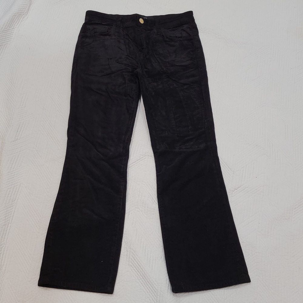 J Brand Black Corduroy Selena Bootcut Cropped Pants Size 26